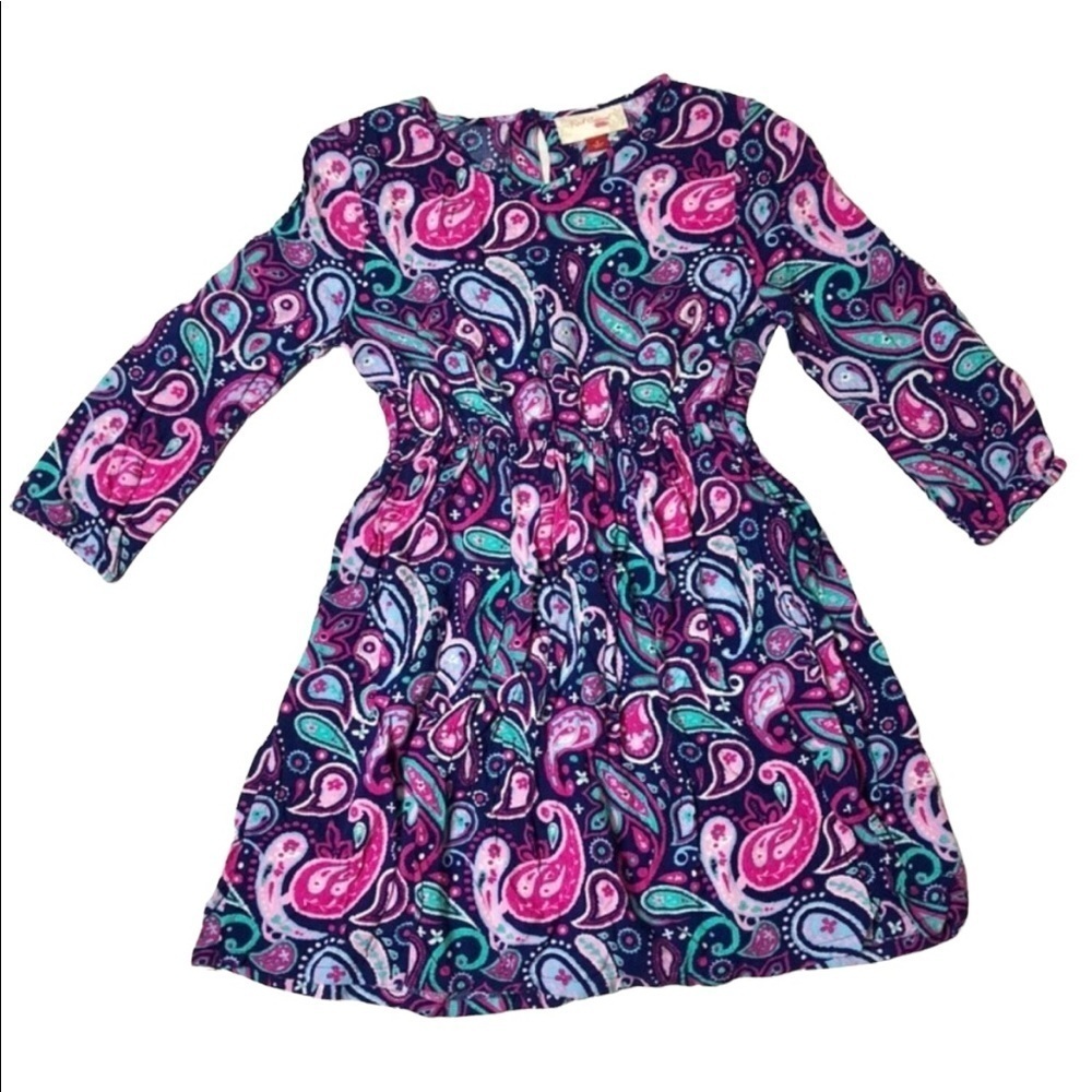 Red Camel Paisley Dress Multicolor  Sz XL